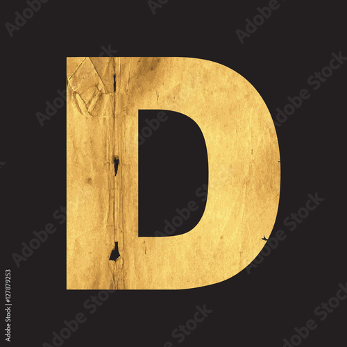 Uppercase letter D of the English alphabet
