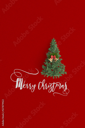 Merry christmas on color background