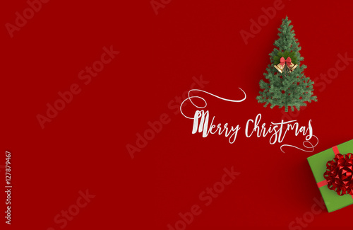 Merry christmas on color background