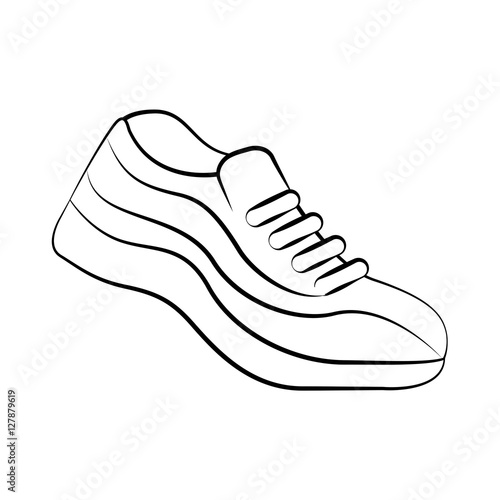 tennis shoes sport isolated icon vector illustration design