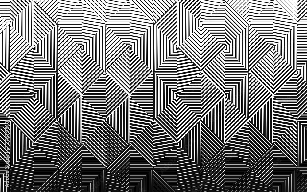 Vector  seamless black and white halftone gradient pattern. 