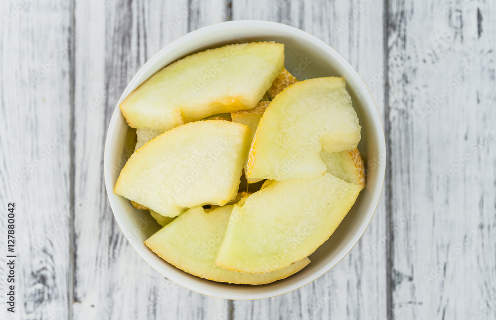 Portion of Honeydew Melon (selective focus) Portion of Honeydew Melon (selective focus)