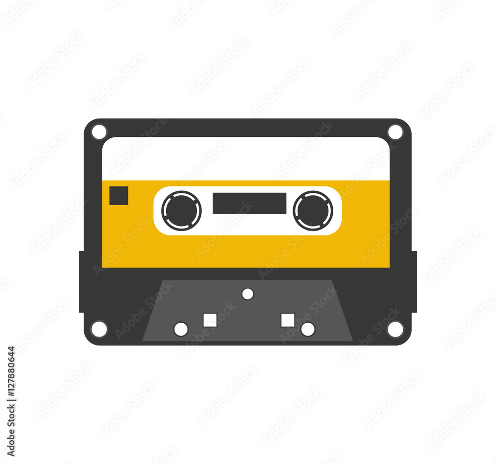 cassette old record icon vector illustration design