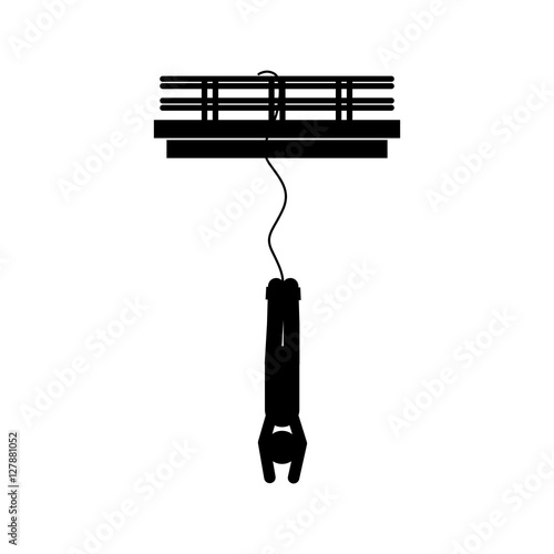 Pictogram practice boogie jumping icon. Sport hobby people person and human theme. Isolated design. Vector illustration