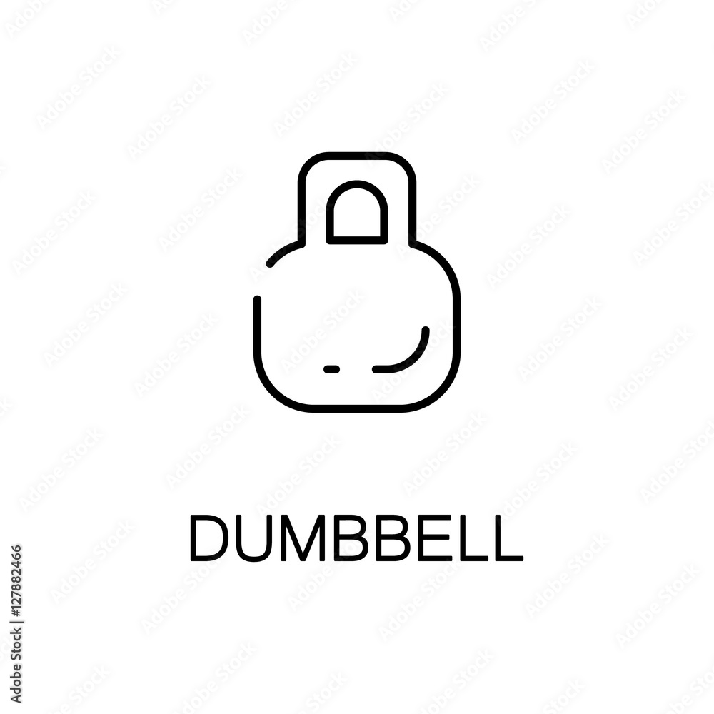 Dumbbell flat icon or logo for web design. Dumbbell flat icon or logo for web design.