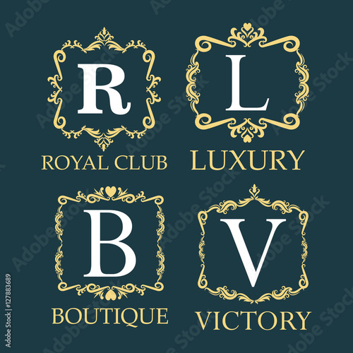 Luxury royal club boutique victory and ornament icon. Exclusive rich glamour and member and decoration theme. Vector illustration