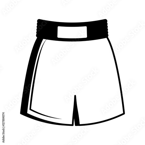 boxing short clothes isolated icon vector illustration design