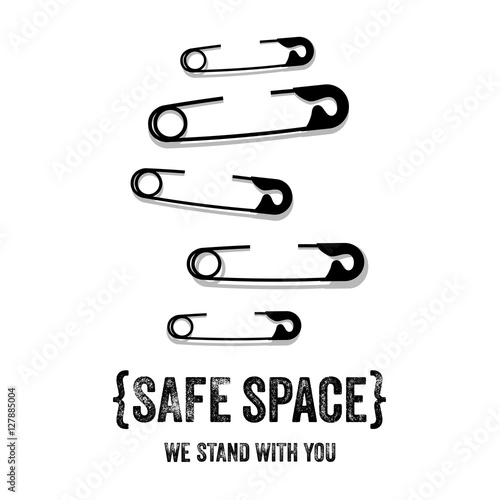 safety pins as a symbol of solidarity and human rights photo