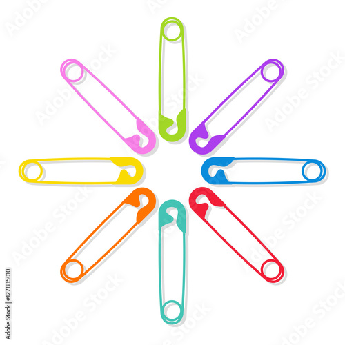 colored safety pins as a symbol of solidarity and human rights