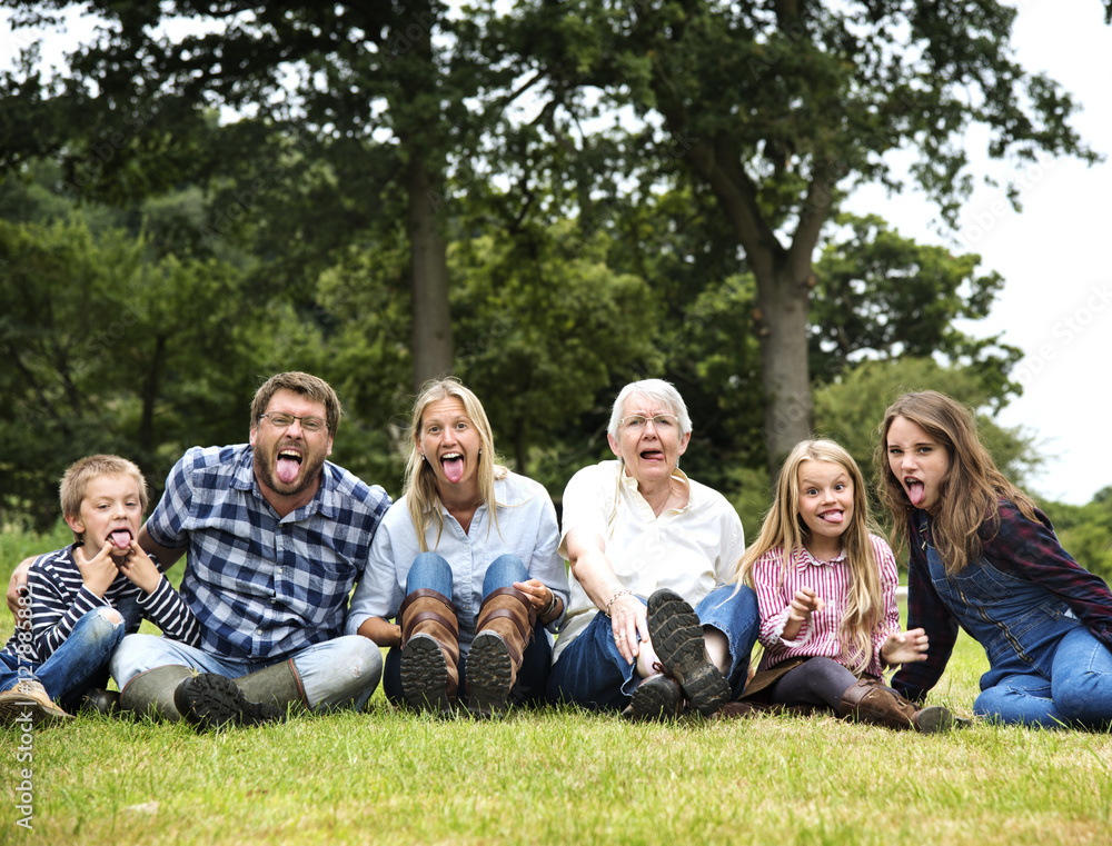 Family Generations Parenting Togetherness Relaxation Concept Family Generations Parenting Togetherness Relaxation Concept