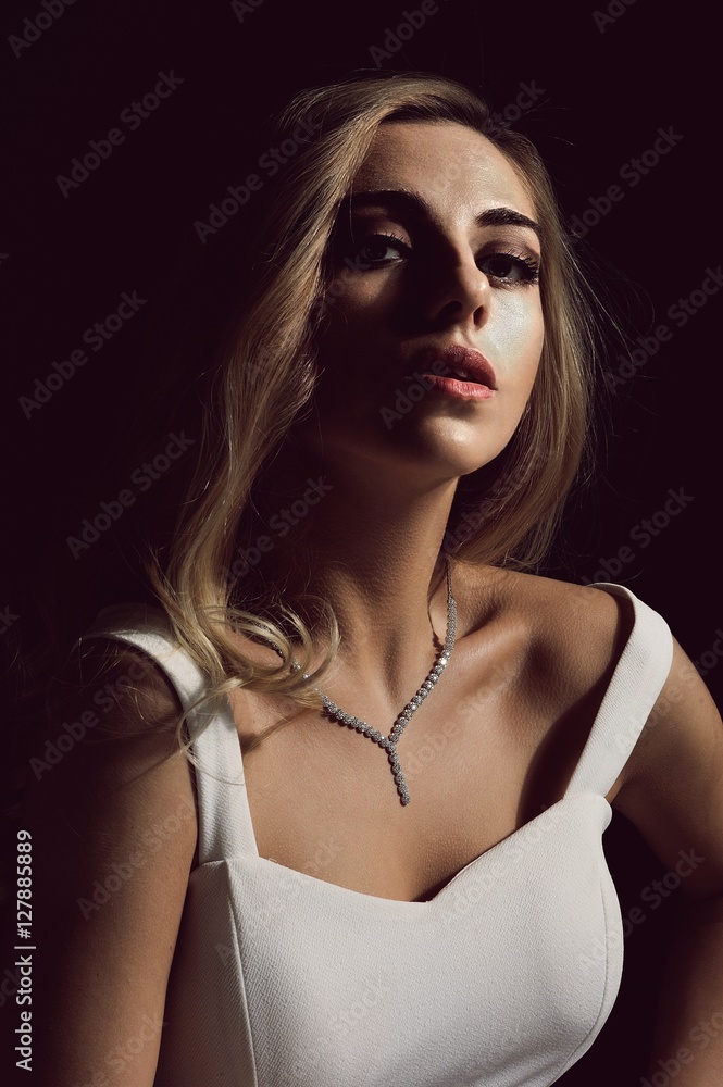 Beautiful belonde girl with luxury jewellery Beautiful belonde girl with luxury jewellery