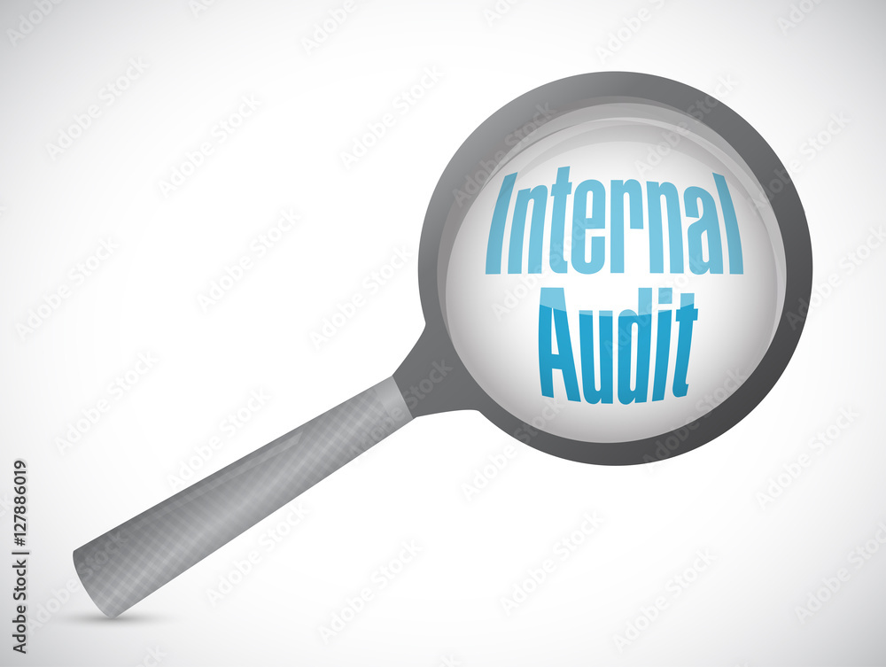 Internal Audit magnify glass sign concept Internal Audit magnify glass sign concept