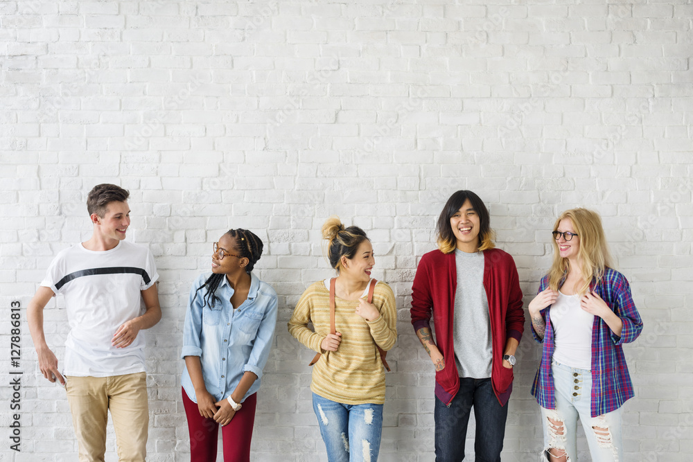 Fototapeta premium Diversity Students Friends Happiness Concept