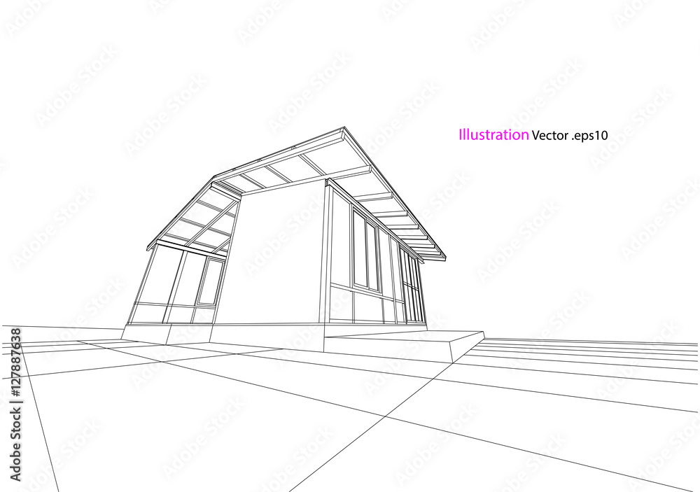 home structure architecture abstract drawing, 3d illustration vector
home structure architecture abstract drawing, 3d illustration vector