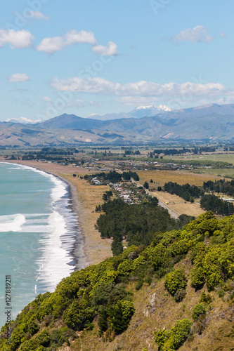 Cloudy Bay coastline at Rarangi, South Island, New Zealand