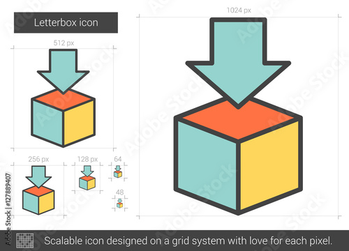 Letterbox line icon. photo