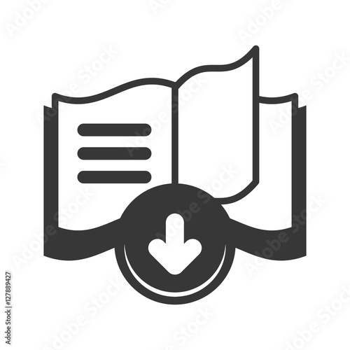 electronic book download isolated icon vector illustration design