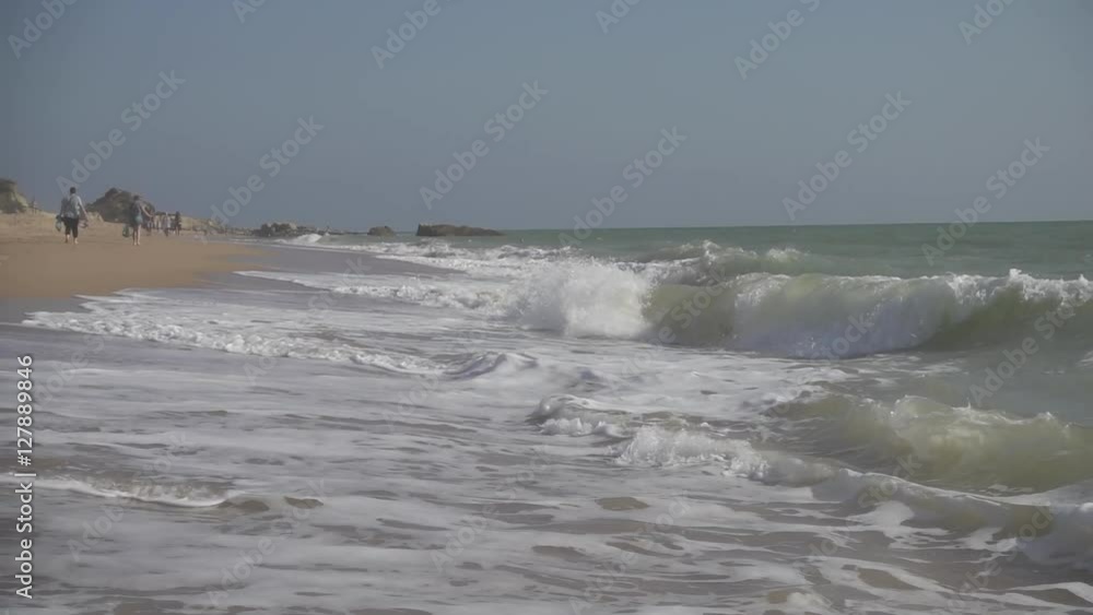 Atlantic coast. Video recorded on a Sony camera with a frequency of 250 frames per second (S-Log2). S-Log2 is a gamma curve that keeps the image flat for grading. Atlantic coast. Video recorded on a Sony camera with a frequency of 250 frames per second (S-Log2). S-Log2 is a gamma curve that keeps the image flat for grading.