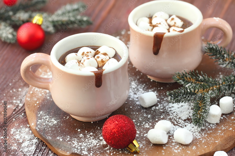 Hot chocolate with marshmallows Hot chocolate with marshmallows