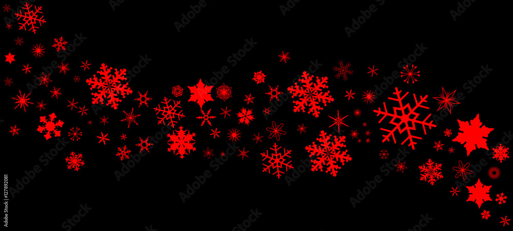 Red and Black Christmas Banner