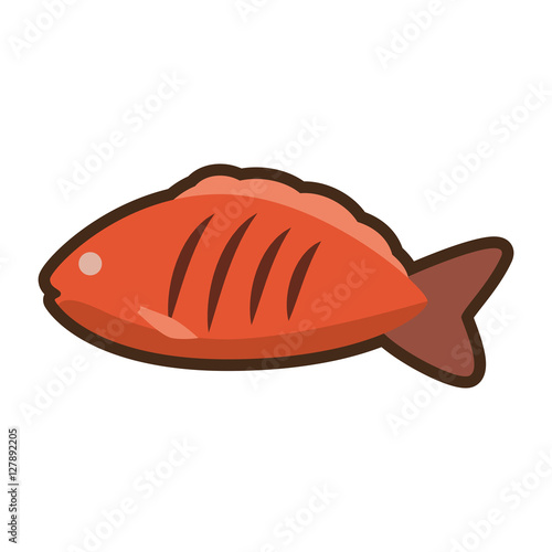 fresh fish food icon design vector illustration eps 10 © djvstock
