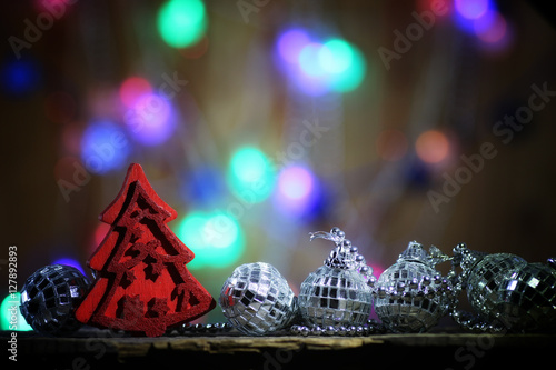 new year composition Christmas tree decorations © alexkich