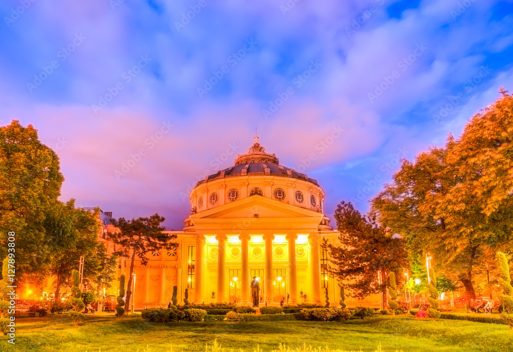 Romanian Atheneum, Bucharest landmark, Romania
