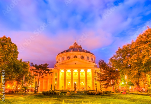 Obraz na płótnie Romanian Atheneum, Bucharest landmark, Romania w salonie