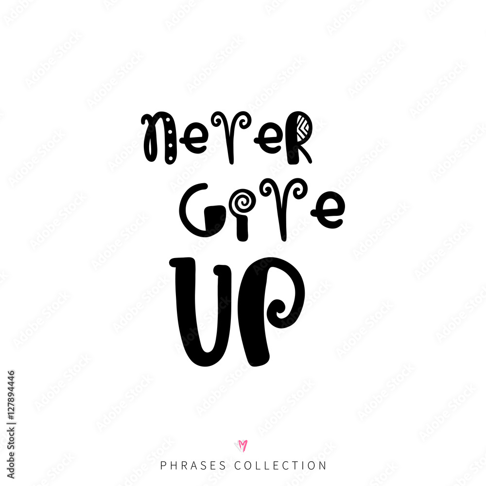 Vector hand drawn lettering poster Vector hand drawn lettering poster