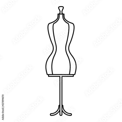 Mannequin icon. Outline illustration of mannequin vector icon for web