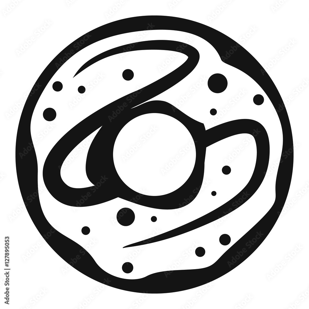 Glazed donut icon. Simple illustration of donut vector icon for web Glazed donut icon. Simple illustration of donut vector icon for web