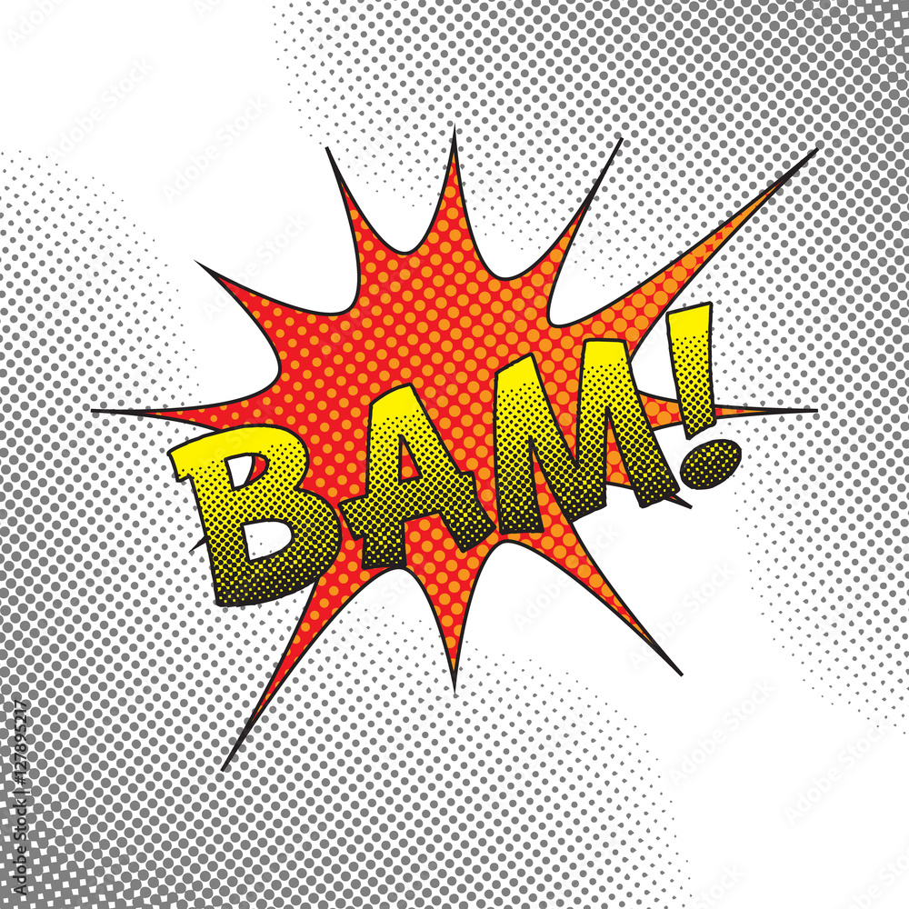 Fototapeta premium Kolorowy komiks styl wektor efekt wybuchu