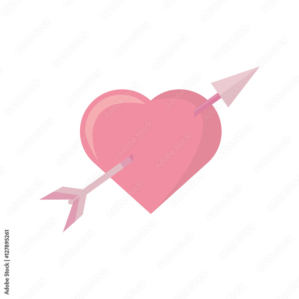 pink heart arrow love symbol vector illustration eps 10 Stock Vector