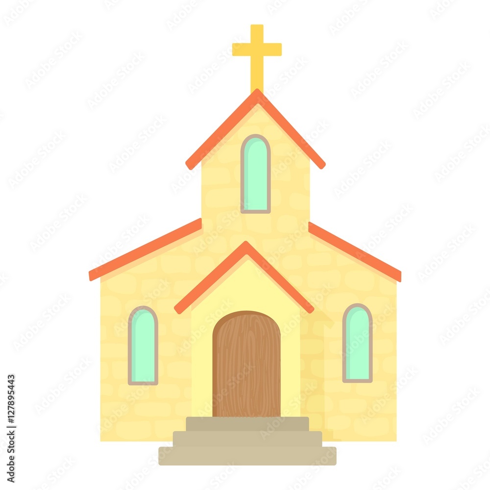 Church icon. Cartoon illustration of church vector icon for web