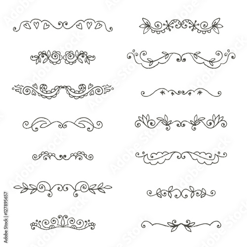 Hand drawn page decorations collection