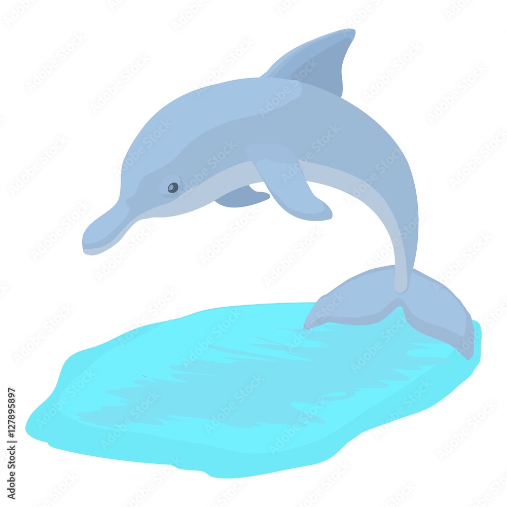 Dolphin icon. Cartoon illustration of dolphin vector icon for web Dolphin icon. Cartoon illustration of dolphin vector icon for web