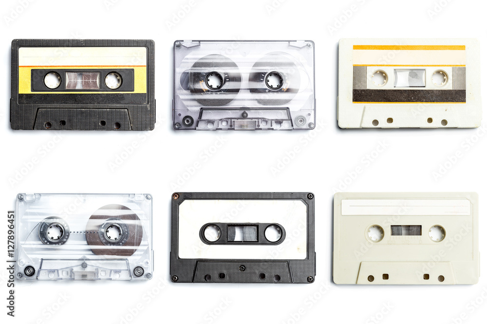 Collection of retro audio tapes