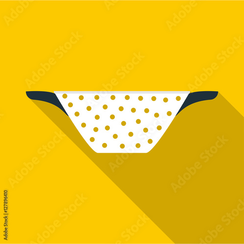 Colander icon. Flat illustration of colander vector icon for web