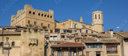 Panorama of the medieval castle above the city of Valderrobres
