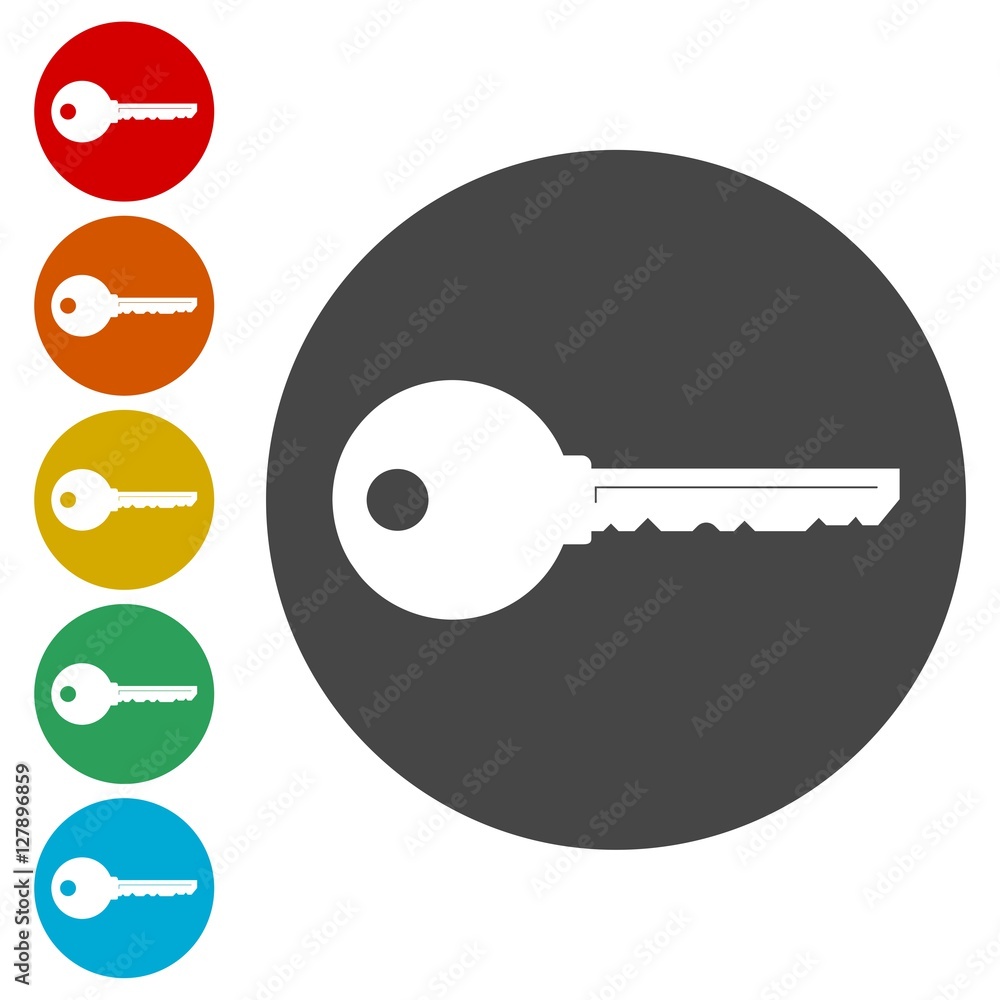 Color key flat sticker set Color key flat sticker set