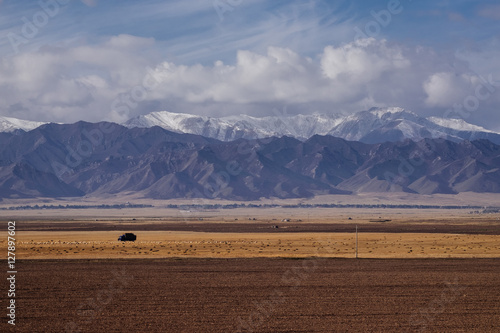 Rural view in Gansu province, in the western side of China.