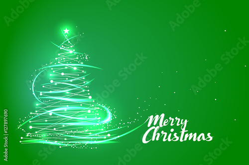 Merry Christmas and Happy New Year Design, light motion effect
