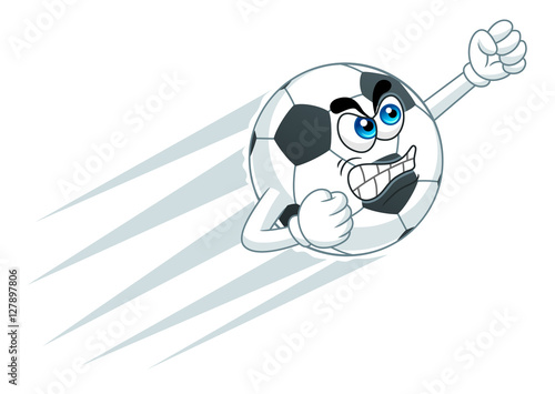 Angry soccer ball
