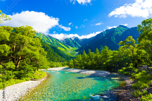 Kamikochi Mount Hotaka-Dake River Landscape H