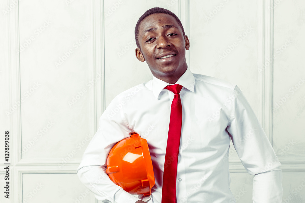 A black man African American Construction Worker A black man African American Construction Worker