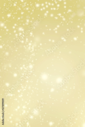 Golden Abstract glittering stars on bokeh background. Festive ye