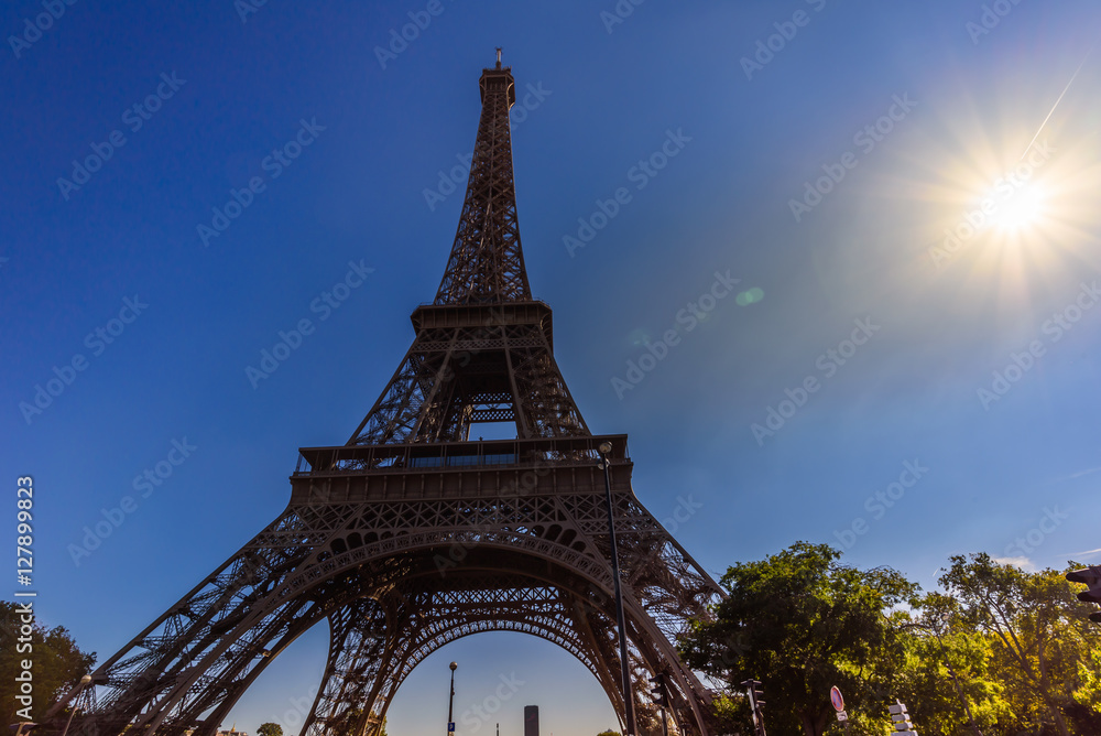 Sunrise over the Eiffel tower,Paris,France