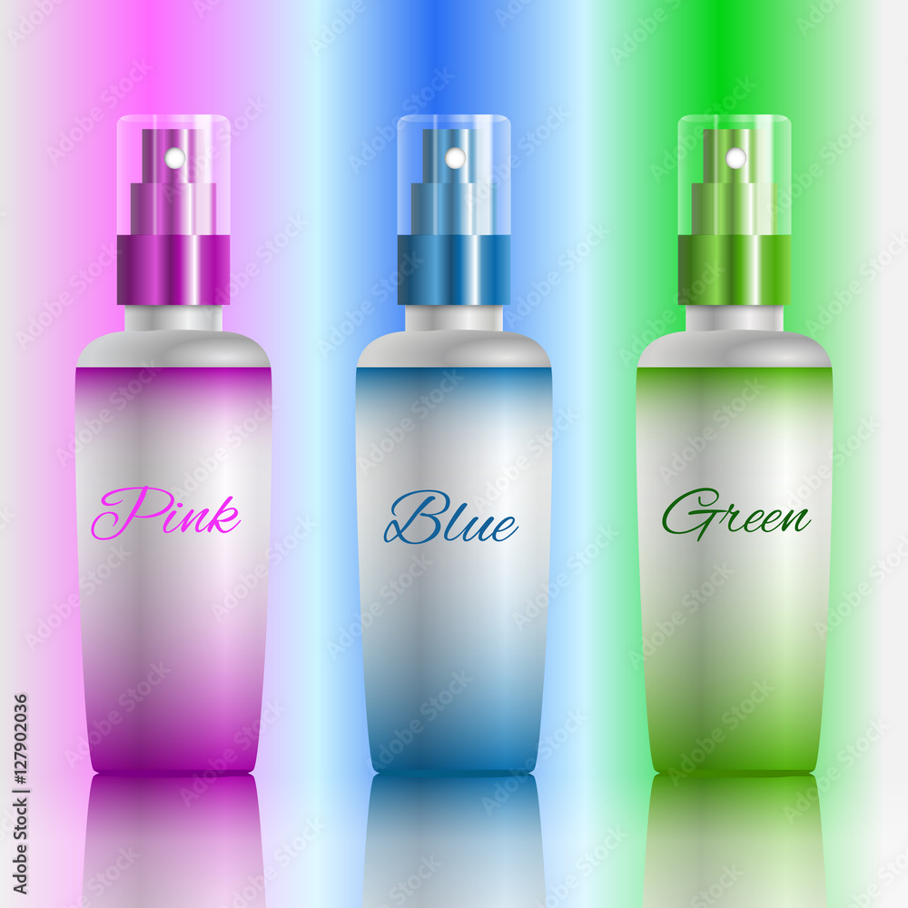 White plastic bottle with fine mist ribbed sprayer for cosmetic White plastic bottle with fine mist ribbed sprayer for cosmetic
