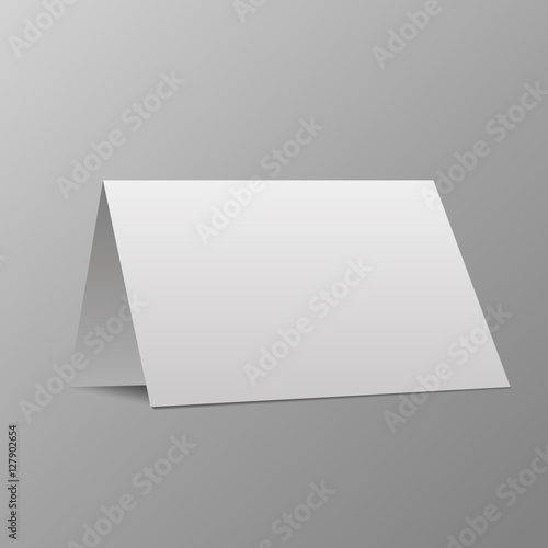 3d white blank paper card eps 10
