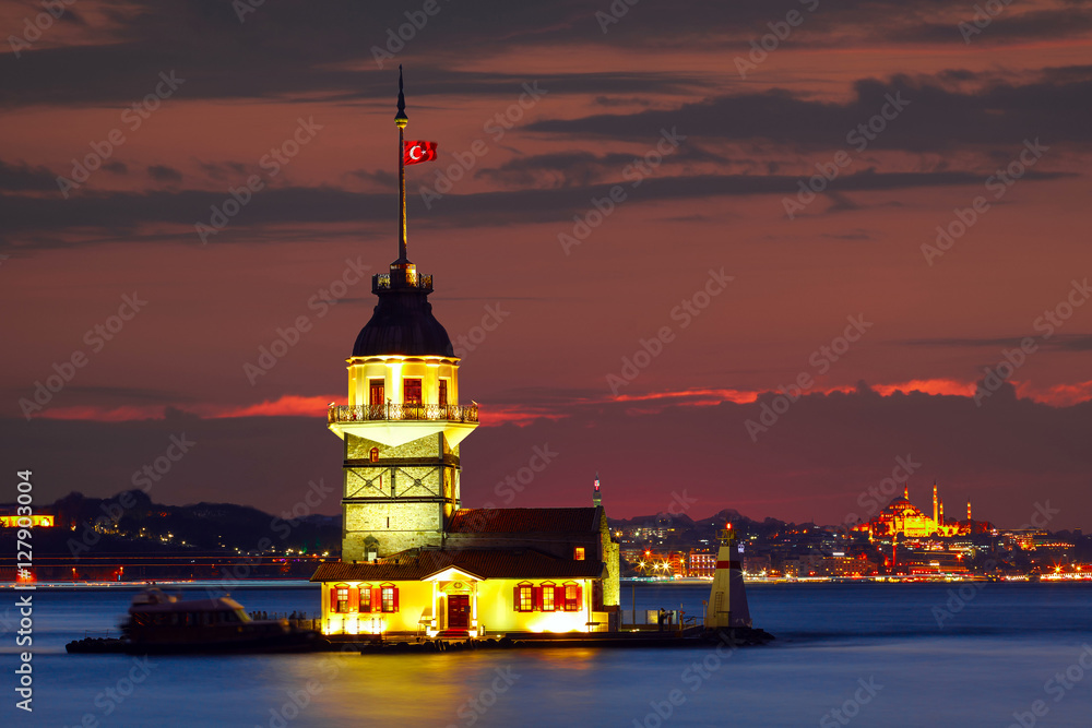Maiden's Tower in istanbul, Turkey. Maiden's Tower in istanbul, Turkey.